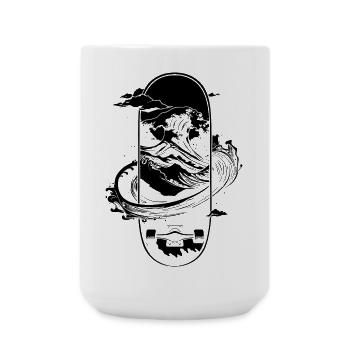 Skateboarding Graphics - Large Mug 440 ml - white - Front