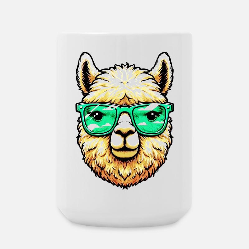 Alpaka - Große Tasse 440 ml - Weiß