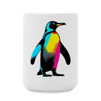 Pinguin - Große Tasse 440 ml - Weiß - Vorne