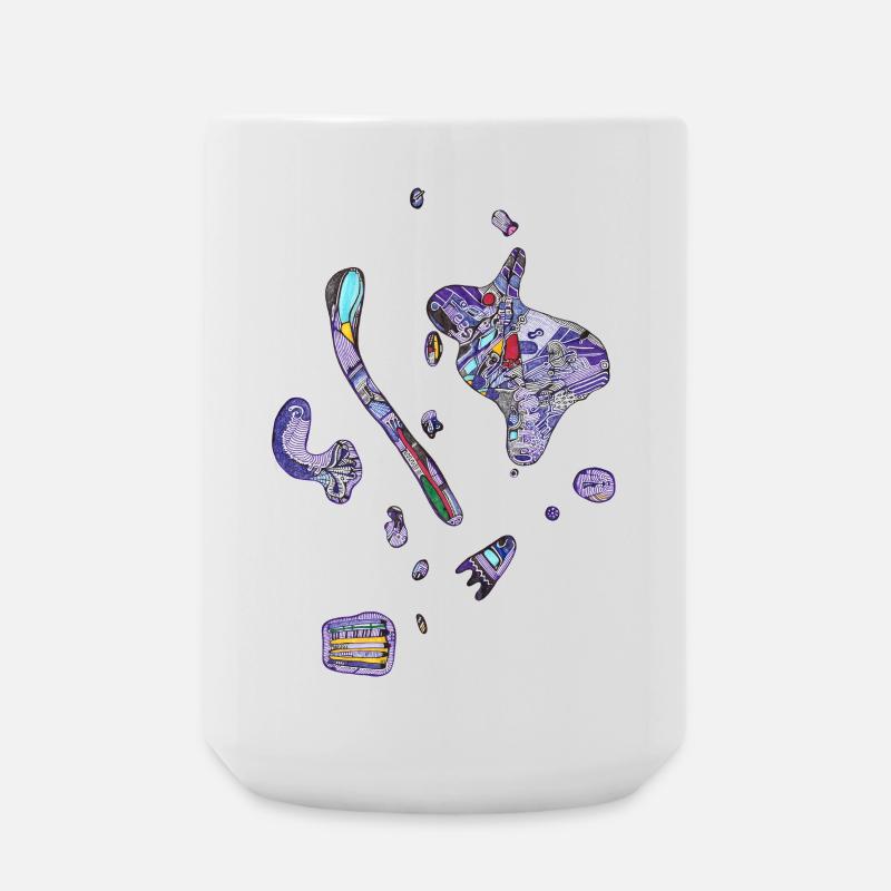 Colorful spots - Large Mug 440 ml - white