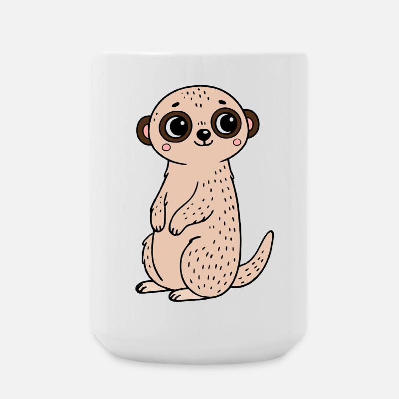 Erdmännchen - Große Tasse 440 ml - Weiß