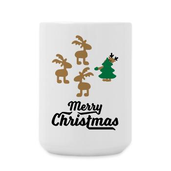 T-shirts amusants pour Noël - Grande tasse 440 ml - blanc - Devant