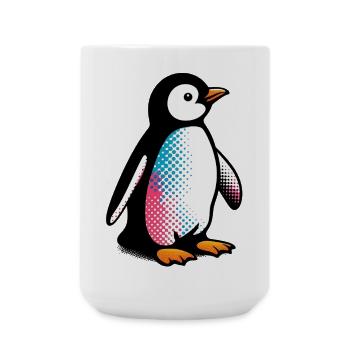 Pinguin - Große Tasse 440 ml - Weiß - Vorne