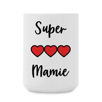 MAMIE. MAMAN. GRAND-MERE. FÊTE DES MÈRES - Grande tasse 440 ml - blanc - Devant