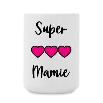 MAMIE. MAMAN. GRAND-MERE. FÊTE DES MÈRES - Grande tasse 440 ml - blanc - Devant