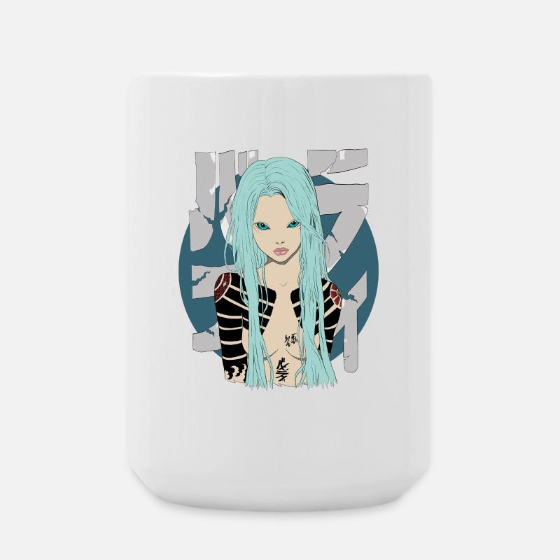 Blue - Große Tasse 440 ml - Weiß