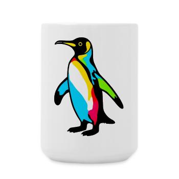 Pingouin - Grande tasse 440 ml - blanc - Devant