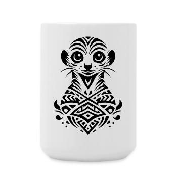 Suricate tribal - Grande tasse 440 ml - blanc - Devant