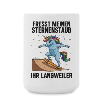 Skateboard Unicorn - Large Mug 440 ml - white - Front