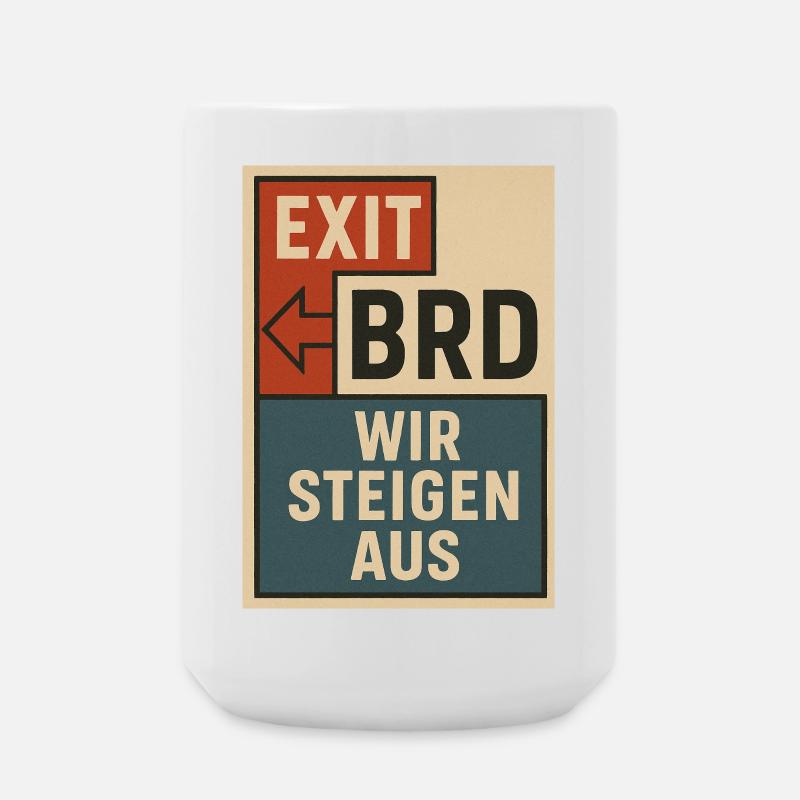Vintage Protestplakat Block-Typografie - Große Tasse 440 ml - Weiß