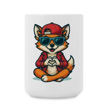 Foxy Love Vibes - Large Mug 440 ml - white - Front