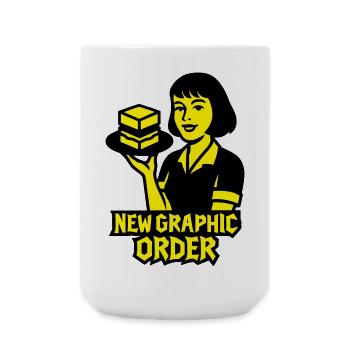 Nouvel ordre graphique #1 - Grande tasse 440 ml - blanc - Devant