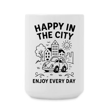 happycity - Large Mug 440 ml - white - Front