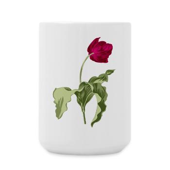 Elegante Tulpe-Illustration - Große Tasse 440 ml - Weiß - Vorne