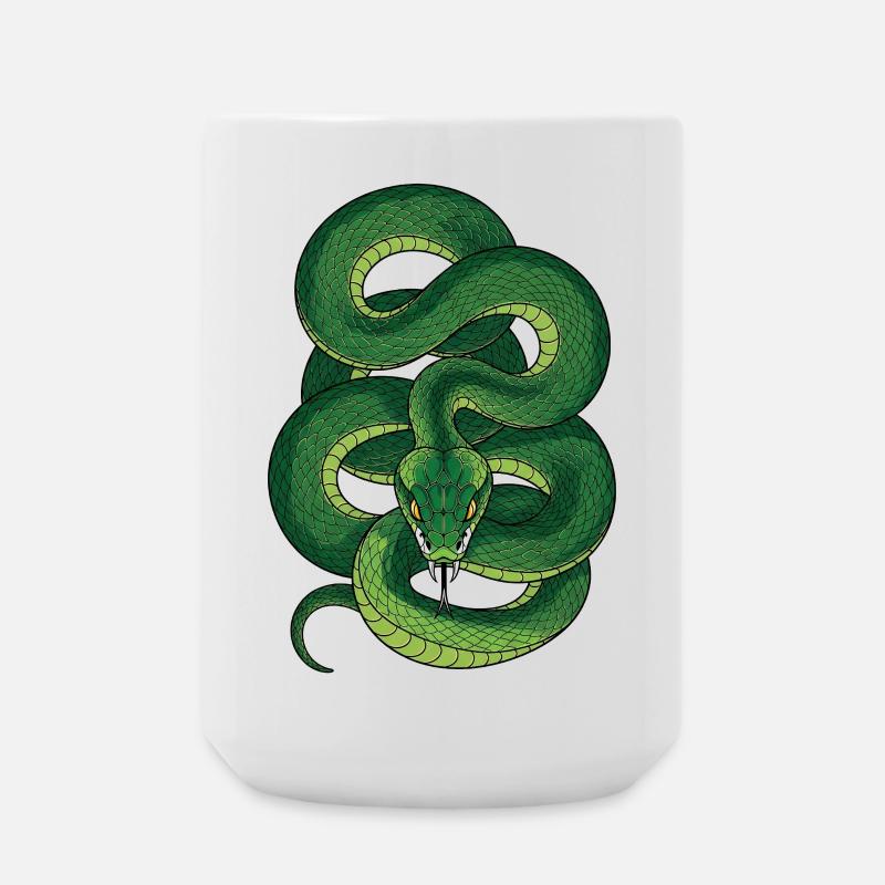 Schlange - Große Tasse 440 ml - Weiß