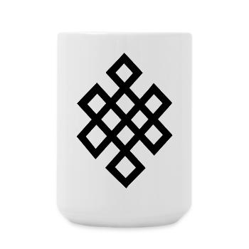 Tibet Symbole Chance - Grande tasse 440 ml - blanc - Devant