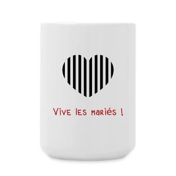 HOCHZEIT. DIE ZUKÜNFTIGE BRAUT. Junggesellinnenabschied. MANNSCHAFT. TEAM MARIEE - Große Tasse 440 ml - Weiß - Vorne