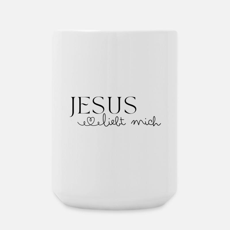 Jesus liebt mich - Große Tasse 440 ml - Weiß