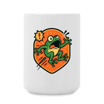 Badge Panic Frog - Grande tasse 440 ml - blanc - Devant