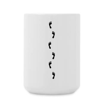 Fußabdruck - Große Tasse 440 ml - Weiß - Vorne