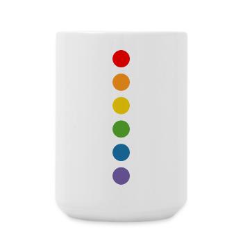 Rainbow rounds - Large Mug 440 ml - white - Front