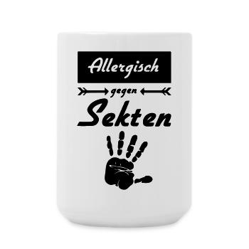 Allergisch gegen Sekten Geschenk - Große Tasse 440 ml - Weiß - Vorne
