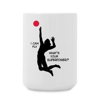 6061912 126238460 Volleyball - Large Mug 440 ml - white - Front