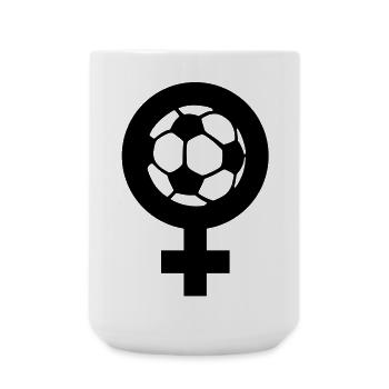 Female Soccer - Large Mug 440 ml - white - Front