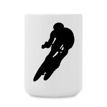 Rennrad - Große Tasse 440 ml - Weiß - Vorne