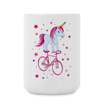 Cyclisme artistique, cyclisme artistique, cyclisme en salle, licorne - Grande tasse 440 ml - blanc - Devant