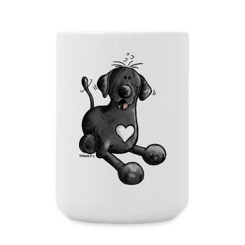 Labrador retriever chien comique design - Grande tasse 440 ml - blanc - Devant