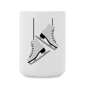patinage artistique femme - Grande tasse 440 ml - blanc - Devant