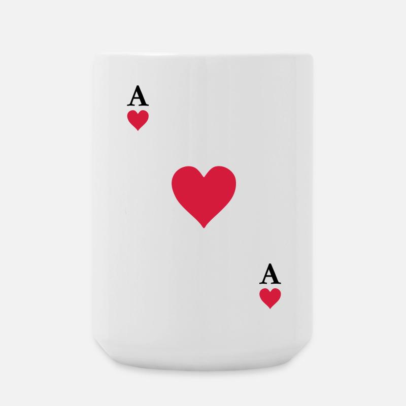 Herz Ass - Große Tasse 440 ml - Weiß