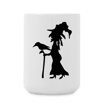 Silhouette Abstraite Sorcières - Grande tasse 440 ml - blanc - Devant