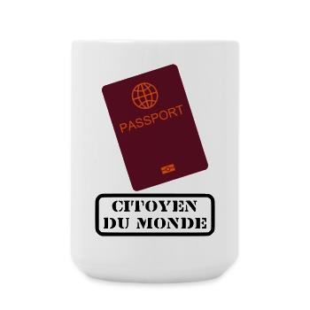 Citoyen du monde - Grande tasse 440 ml - blanc - Devant