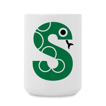 Lettre s - Grande tasse 440 ml - blanc - Devant
