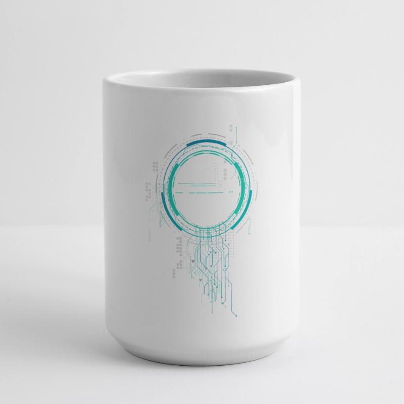 cpu pc nerd spaceship sci-fi core board lol cod Large Mug 440 ml
