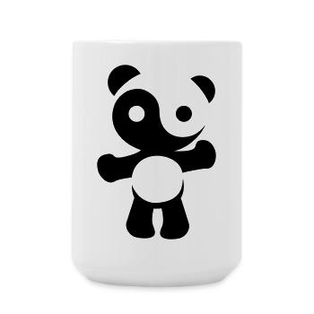panda teddy yinyang - Große Tasse 440 ml - Weiß - Vorne