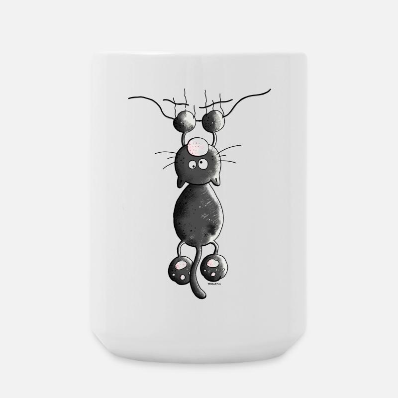 Kratzbürstige Katze - Katzen - Große Tasse 440 ml - Weiß