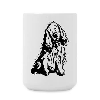 Verträumter Cocker Spaniel - Große Tasse 440 ml - Weiß - Vorne