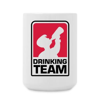 party logo drinking team - Große Tasse 440 ml - Weiß - Vorne