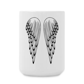 Angel wings, guardian angel, wings. - Large Mug 440 ml - white - Front