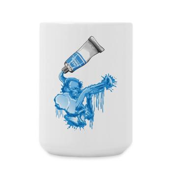 Jazz tube - Große Tasse 440 ml - Weiß - Vorne