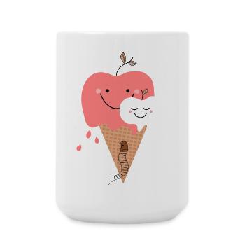 Happy Apple Icecream - Large Mug 440 ml - white - Front