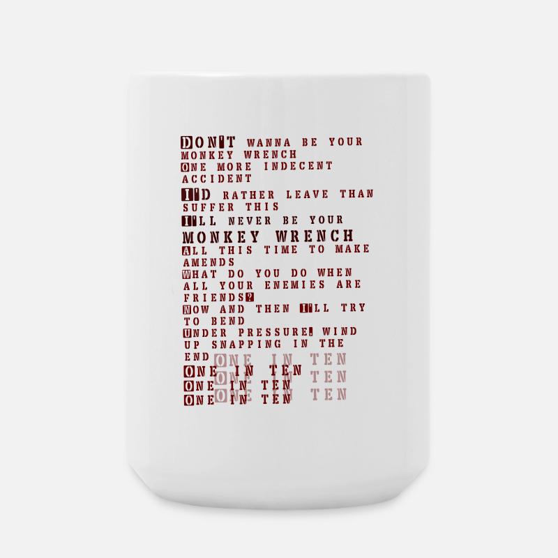Foo fighters paroles - clé de singe - Grande tasse 440 ml - blanc