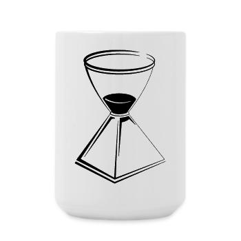 sand-glasses sanduhr symbol Logo icon draw - Große Tasse 440 ml - Weiß - Vorne