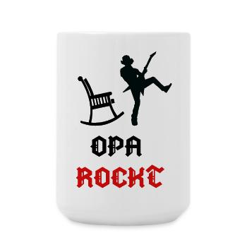 Großvater Opa Statement Alter Mann Alles Gute - Große Tasse 440 ml - Weiß - Vorne