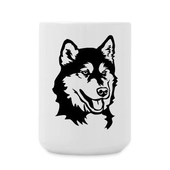 Alaskan Malamute Head - Large Mug 440 ml - white - Front