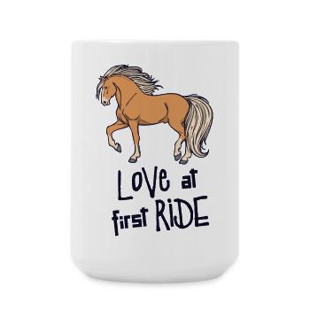 Cool Pferde Islandpferde Statement Pferdeliebe - Große Tasse 440 ml - Weiß - Vorne