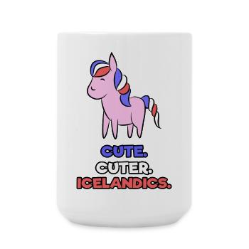 Icelandic Statement Pony Icelandic Horses Icelandic Ponies - Large Mug 440 ml - white - Front